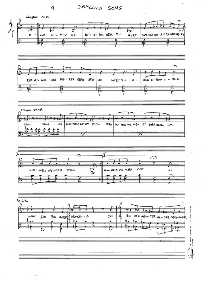 תמונות ונספחים לשיר Der Dracula Song